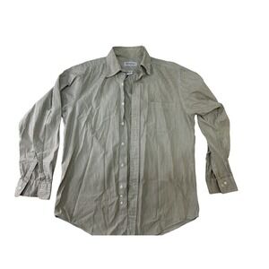 Brooks Brothers dress shirt Men's size 15 -‎ 32/33 green striped
